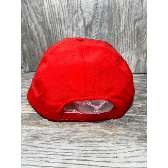 Vintage 90's Jasper Engines & Transmissions Red Snapback Hat Trucker Cap - Picture 5 of 8
